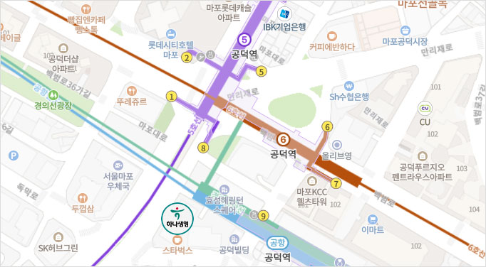 원큐라이프지점 약도